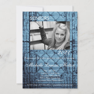 5x7 Foto Afstuderen Party Uitnodiging Rustiek Tin