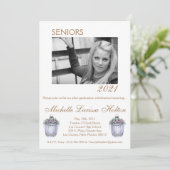 5x7 Foto Afstuderen Party Uitnodiging Zomer Tellin (Staand voorkant)