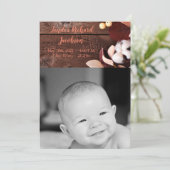 5x7 Foto Geboorte Aankondiging Army Cotton Branch (Staand voorkant)