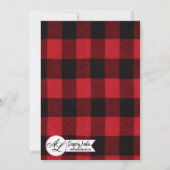 5x7 Foto Geboorte Aankondiging Army Red Buffalo Be (Achterkant)