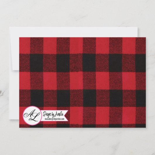 5x7 Foto Geboorte Aankondiging Army Red Buffalo Be (Achterkant)