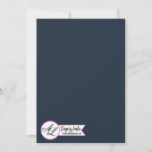 5x7 foto geboorte aankondiging leger Baby roze kos (Achterkant)