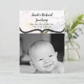 5x7 foto geboorte aankondiging leger Baby roze kos (Staand voorkant)