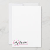 5x7 foto geboorte aankondiging leger Baby roze kos (Achterkant)