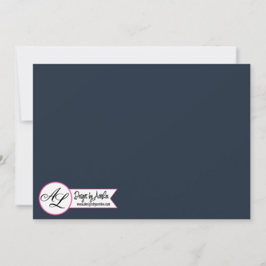 5x7 foto geboorte aankondiging leger Baby roze kos (Achterkant)