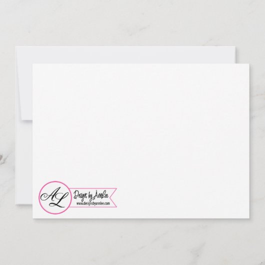 5x7 Foto Geboorte Aankondiging Leger Lavendel Hibi (Achterkant)