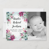 5x7 foto geboorte aankondiging leger tropische blo (Voorkant)