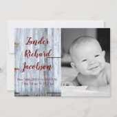 5x7 foto geboorte aankondiging leger wit wassen ho (Voorkant)