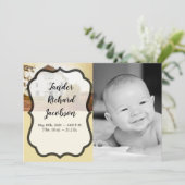 5x7 Foto Geboorte Aankondiging Leger Zonsondergang (Staand voorkant)