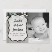 5x7 Foto Geboorte Aankondiging Legerkatoen plant b (Voorkant)