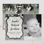 5x7 Foto Geboorte Aankondiging Legerkatoen plant b (Voorkant / Achterkant)