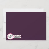 5x7 Foto Geboorte Aankondiging Legerpruim Paarse R (Achterkant)