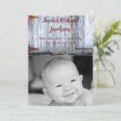 5x7 Foto Geboorteaankondiging Army Wit Gewassen Ho Aankondiging (Staand voorkant)