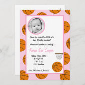 5x7 FOTO Sport Basketbal Geboorteaankondiging Aankondiging (Voorkant / Achterkant)