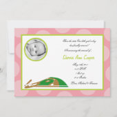 5x7 FOTO Sport Zachte bal Geboorteaankondiging Kaart (Voorkant)