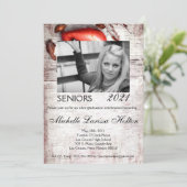 5x7 Fotogradatie Partij Uitnodiging Land Wood (Staand voorkant)