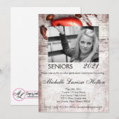 5x7 Fotogradatie Partij Uitnodiging Land Wood (Voorkant / Achterkant)