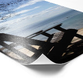 5x7 Fotografisch strand Scene met Adirondack-stoel Foto Afdruk (Hoek)