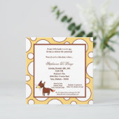 5x7 Fox Pok-a-Dot Baby shower Kaart (Staand voorkant)