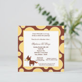 5x7 Fox Pok-a-Dot Baby shower Kaart (Staand voorkant)