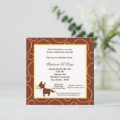 5x7 Fox Pok-a-Dot Baby shower Kaart (Staand voorkant)