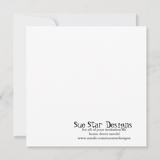 5x7 Fox Pok-a-Dot Baby shower Kaart (Achterkant)