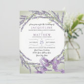 5x7 Franse Lavendel Bloem Krans Typografie Kaart (Staand voorkant)