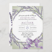 5x7 Franse Lavendel Bloem Krans Typografie Kaart (Voorkant / Achterkant)