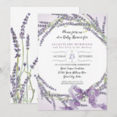 5x7 Franse Lavendel Bloemen Krans Baby shower Kaart (Voorkant / Achterkant)
