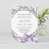 5x7 Franse lavendelbloemenkrans Lila Paarse Kaart (Staand voorkant)