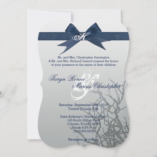 5x7 Frosted Glass Cracked Mirro Wedding Invitation Kaart (Voorkant)