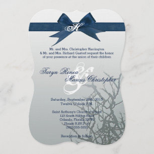 5x7 Frosted Glass Cracked Mirro Wedding Invitation Kaart