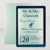 5x7 Frosted Glass Mirror Moderne bruiloft uitnodig Kaart (Voorkant / Achterkant)