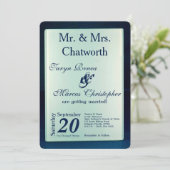 5x7 Frosted Glass Mirror Moderne bruiloft uitnodig Kaart (Staand voorkant)