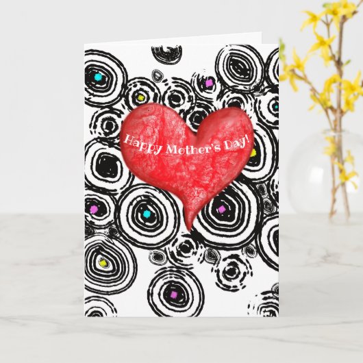 5x7 Fun en Funky Moederdag Kaart (Gele Bloem)