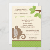 5x7 Funky Monkey Oerwoud Zoo Birthday Uitnodiging (Voorkant / Achterkant)