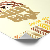 5x7 Gastenboek Boho Woodland Beer Verjaardag Poster (Hoek)