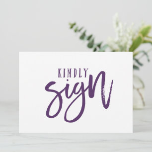 5X7 Gastenboek Handtekening   Borstel Calligrafie  Kaart