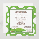 5x7 Gator Pok-a-Dot Baby shower Kaart (Voorkant / Achterkant)