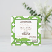 5x7 Gator Pok-a-Dot Baby shower Kaart (Staand voorkant)