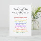 5x7 Gay Wedding Rainbow LGBT Pride Metallic Kaart (Staand voorkant)