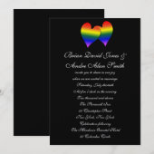 5x7 Gay Wedding Rainbow LGBT Pride Metallic Paper Kaart (Voorkant / Achterkant)