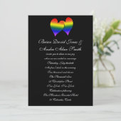 5x7 Gay Wedding Rainbow LGBT Pride Metallic Paper Kaart (Staand voorkant)