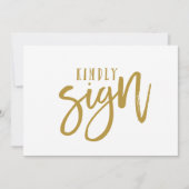 5X7 gebarenteken voor gastboeken | Penseelscript ( (Voorkant)