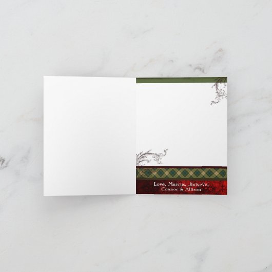 5x7 gepersonaliseerd het VOUWEN van de Kerstkaart Feestdagen Kaart (Binnen)