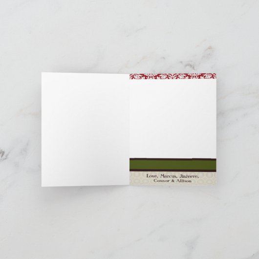 5x7 gepersonaliseerd het VOUWEN van het Wenskaart Feestdagen Kaart (Binnen)