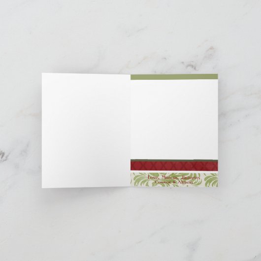 5x7 gepersonaliseerd het VOUWEN van het Wenskaart Feestdagen Kaart (Binnen)