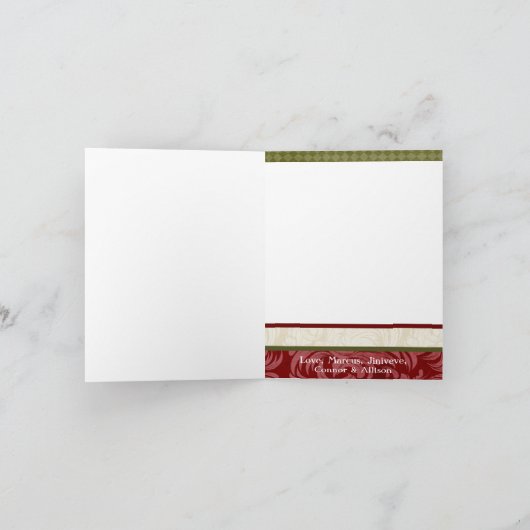 5x7 gepersonaliseerd het VOUWEN van het Wenskaart Feestdagen Kaart (Binnen)