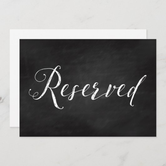 5x7 Gereserveerde zitplaatsen / Tafel Bruiloft Bor Kaart (Voorkant / Achterkant)