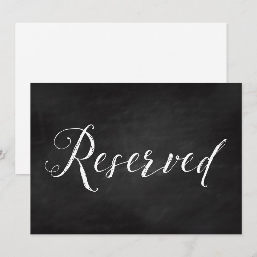 5x7 Gereserveerde zitplaatsen / Tafel Huwelijksbor Kaart (Voorkant / Achterkant)